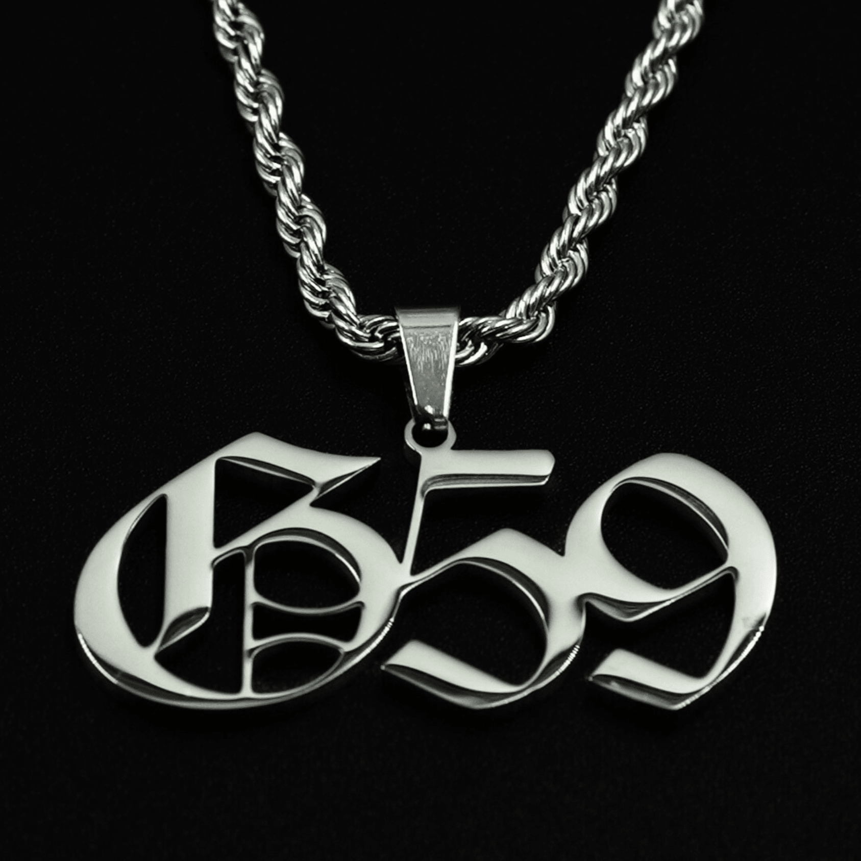 Multiple Grey 59-inspired pendant necklaces with custom chain options