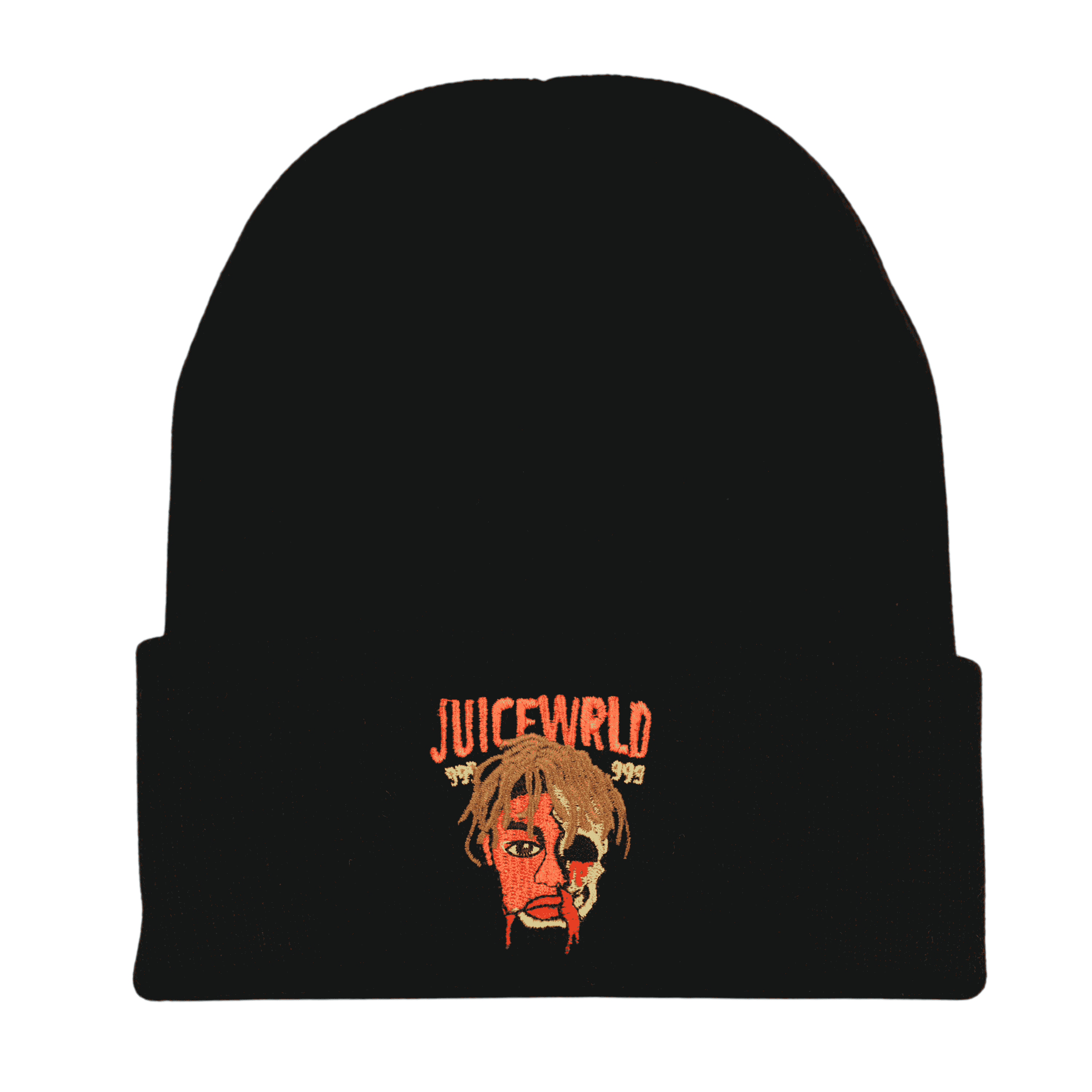 Juice WRLD Embroidered Beanie – Hip-Hop Style 999 Knit Hat Black