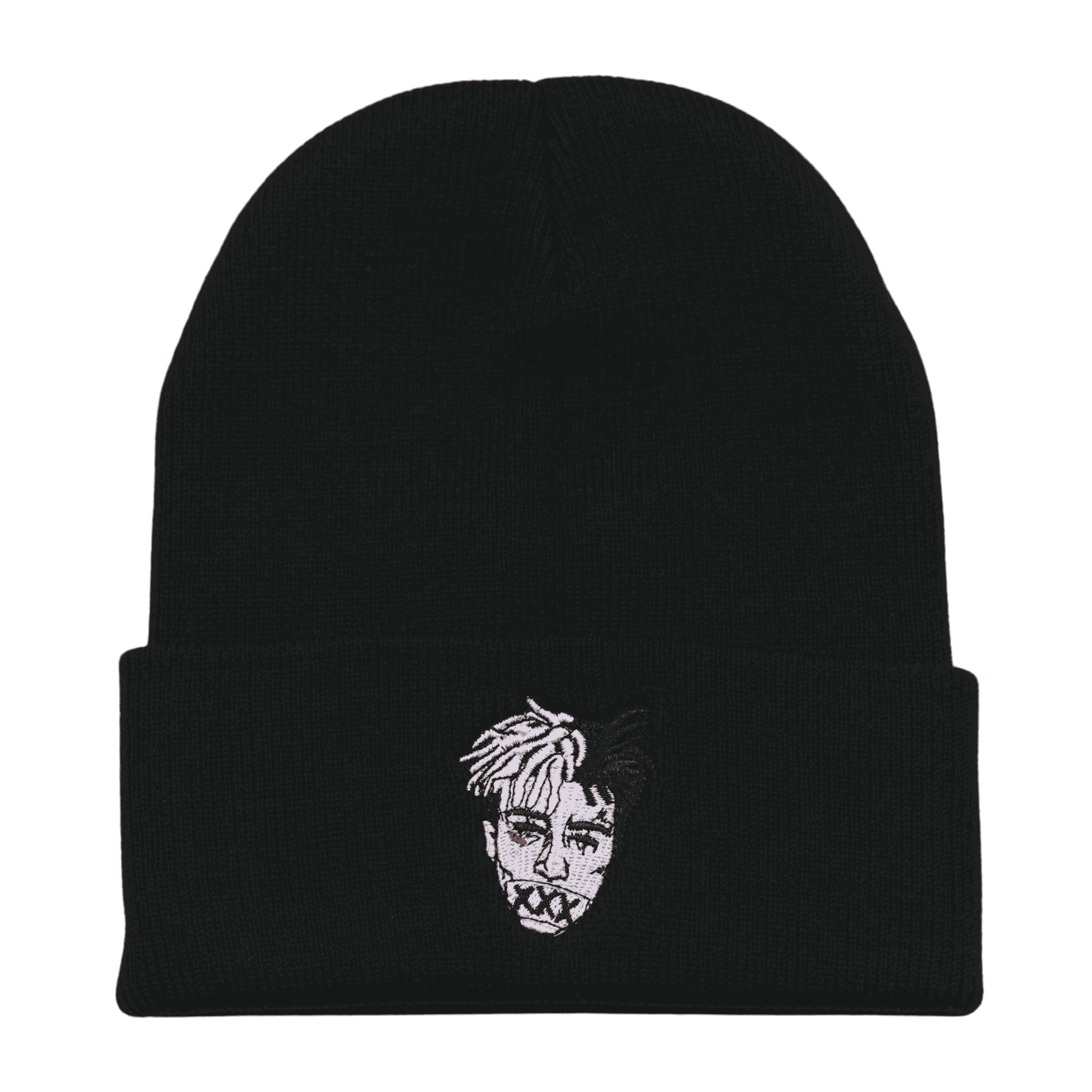 XXXTentacion Embroidered Beanie – Black Hip-Hop Style Knit Hat