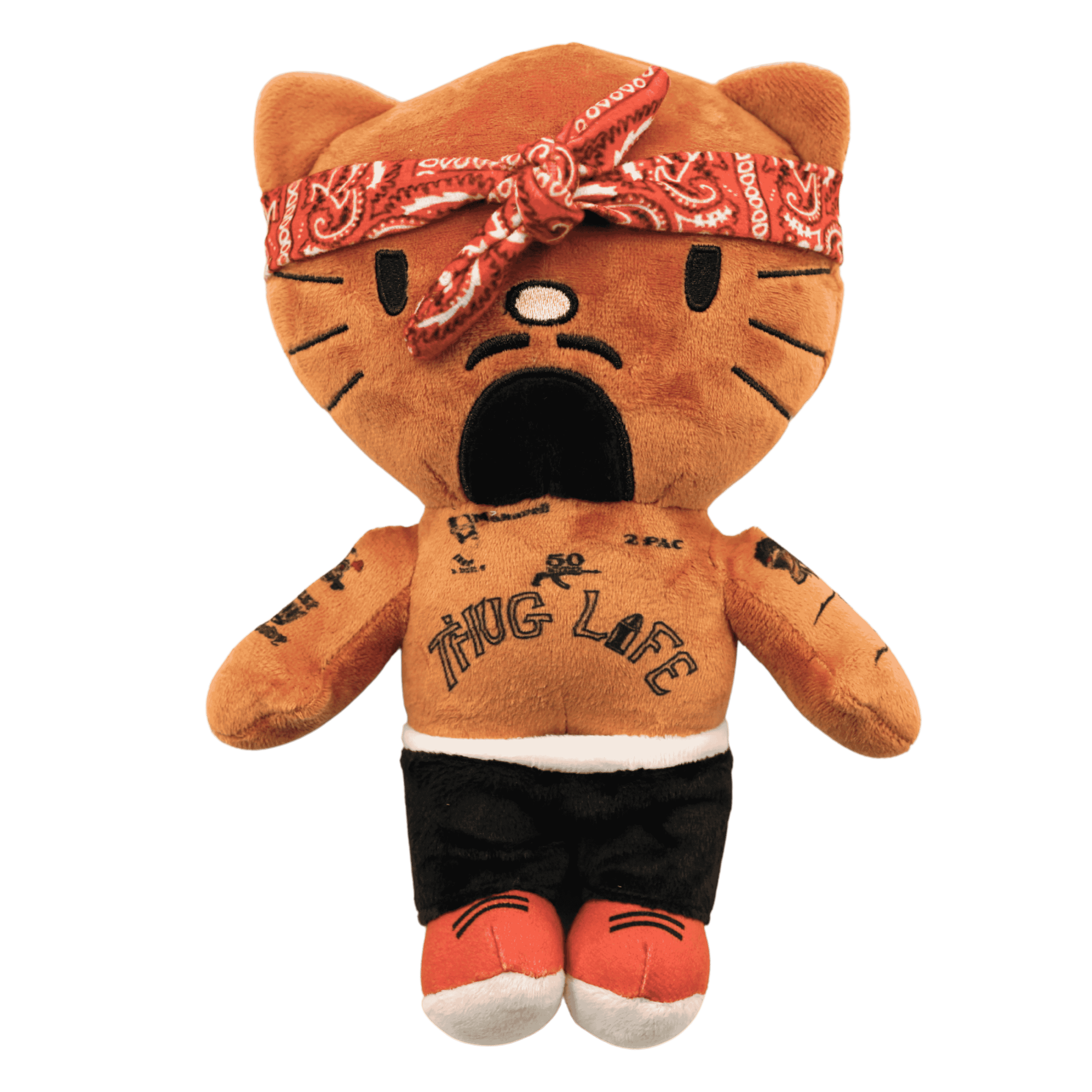 Tupac Hello Kitty Plush Toy – 27cm Rap Icon Collectible – CULT STAR