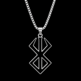 Brand of Sacrifice Berserk Inspired Necklace Dark Fantasy Pendant & Custom Chain (Black)