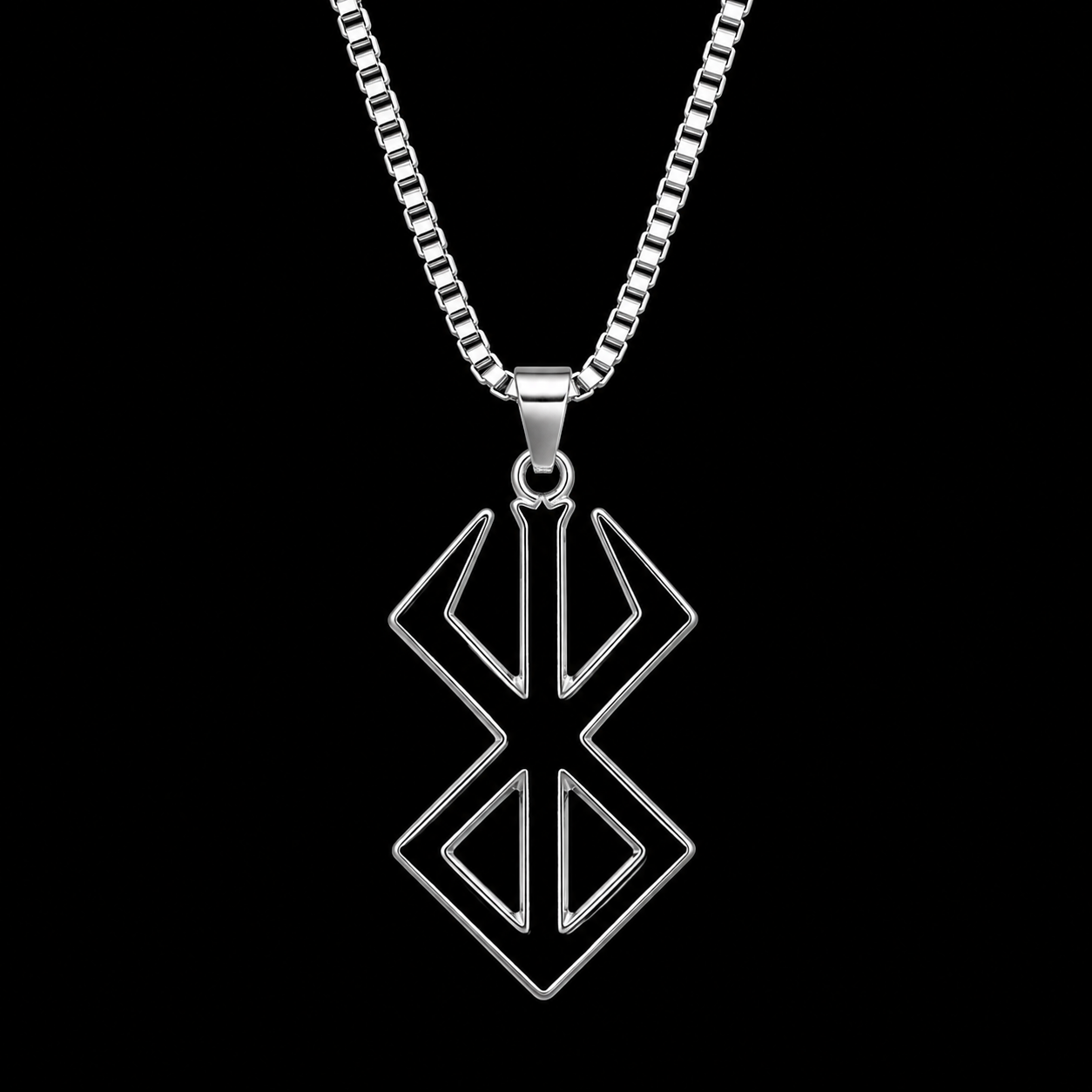 Brand of Sacrifice Berserk Inspired Necklace Dark Fantasy Pendant & Custom Chain (Black)