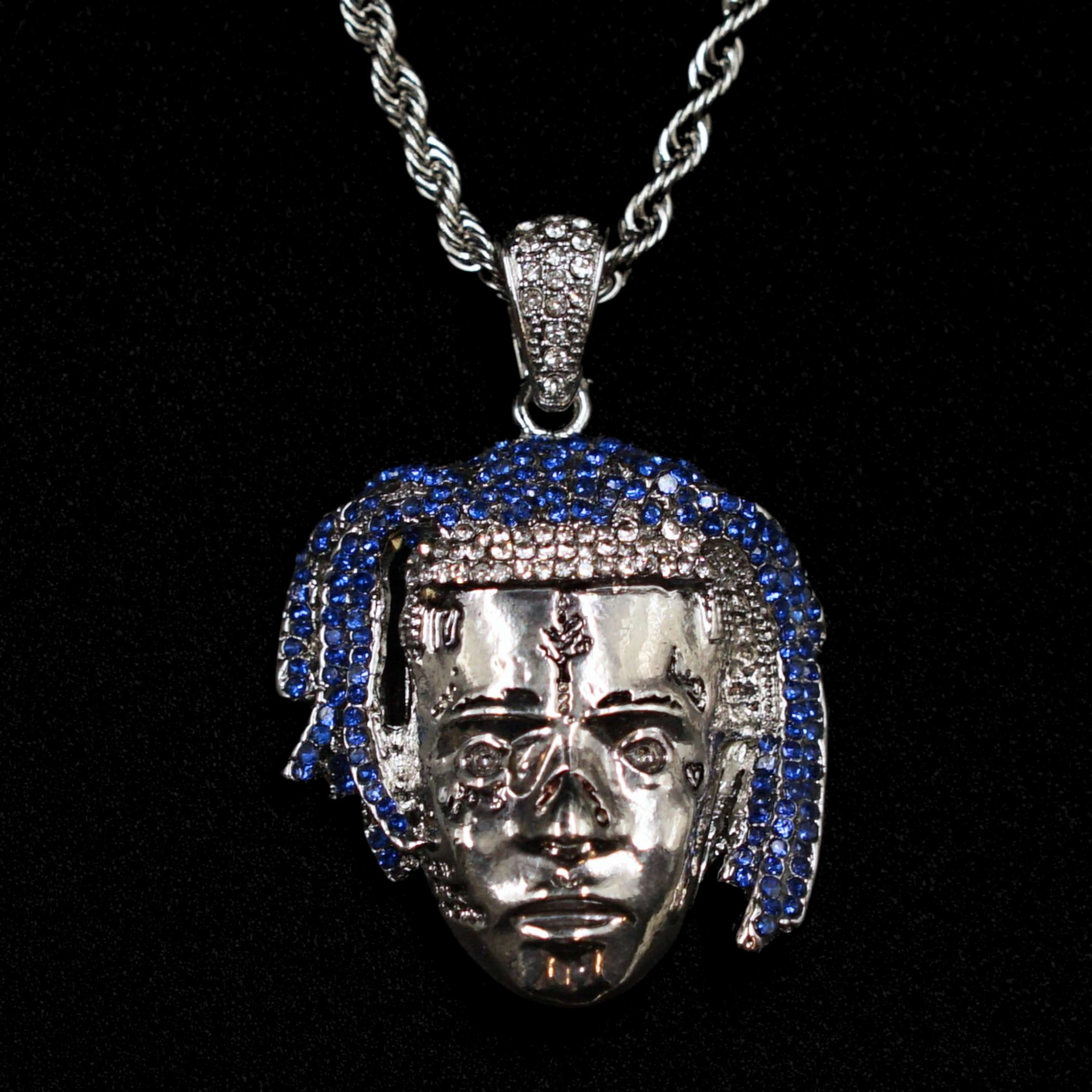 Iced Out XXXTentacion Pendant & Custom Chain (Silver)