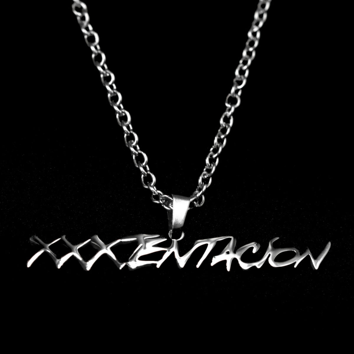 SILVER Rapper XXXTentacion Chain Necklace Hiphop Iced Out SILVER Rapper XXXTentacion Chain Necklace Hiphop Iced Out