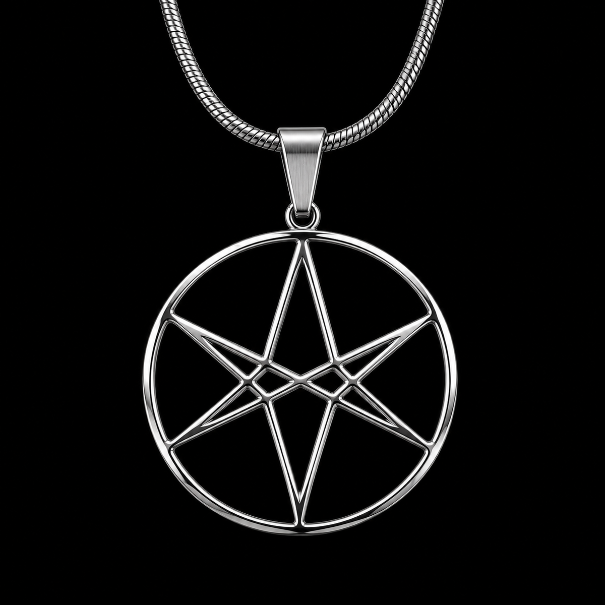 BMTH Hexagram Pendant Necklace black-background product image