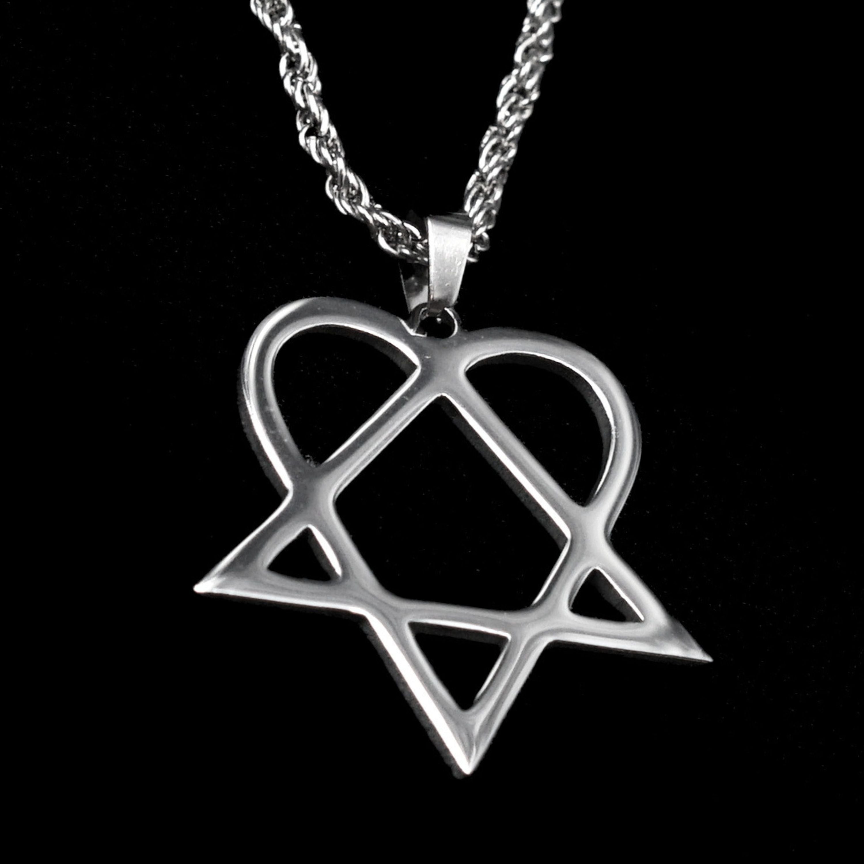 OPIUM Heartagram Pentagram Necklace & Custom Chain
