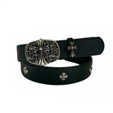 Gothic Cross Medallion Studded Belt
