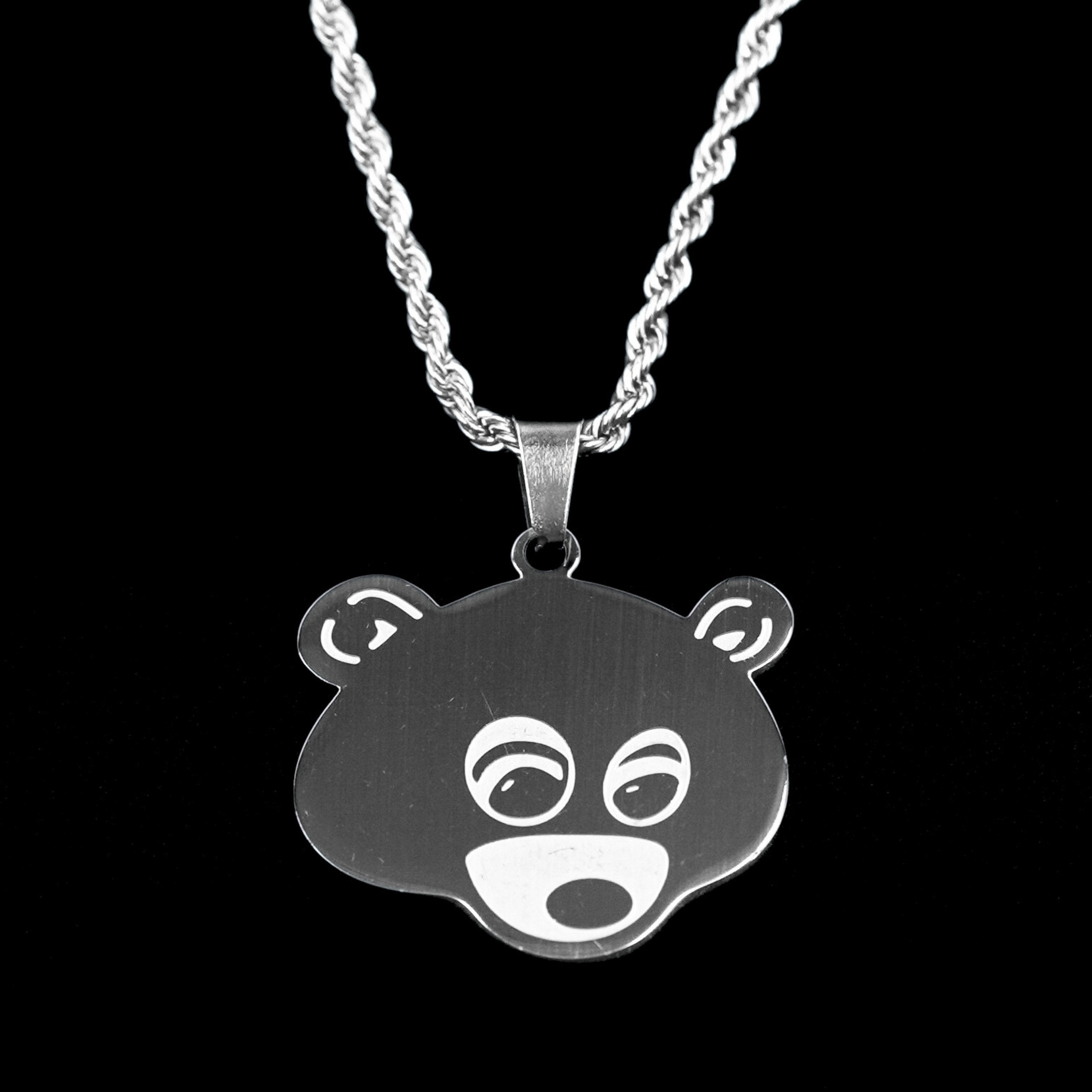 Kanye West Graduation Bear Stainless Steel Necklace & Custom Chain