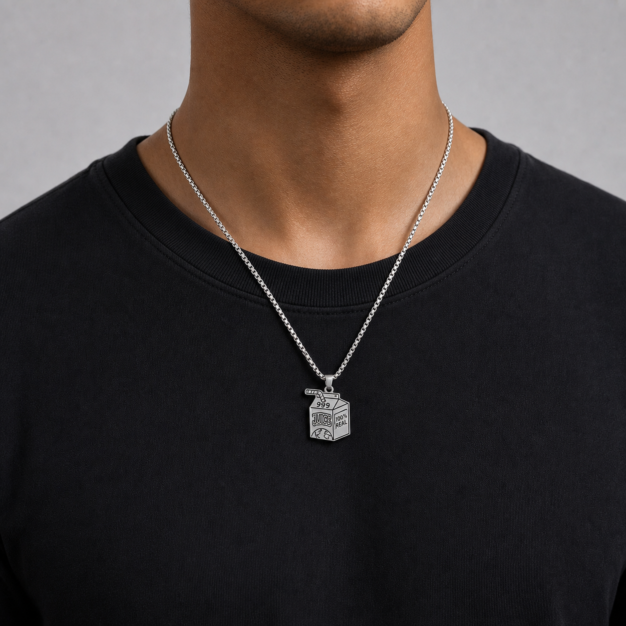 WRLD "Juice Box" Necklace & Custom Chain
